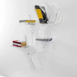 Viadurini Living Moderne Design Bücherregale-Modernes Bücherregal mit weißem Design von Carol, hergestellt in Italien