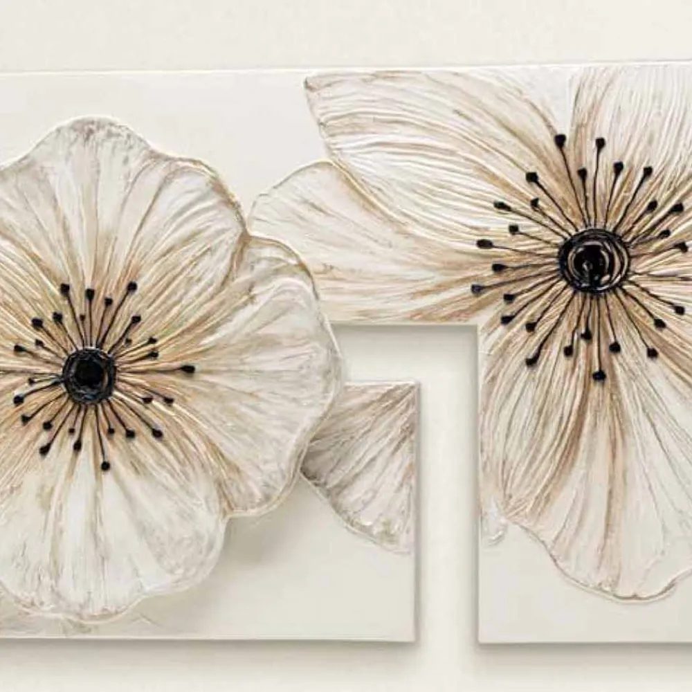 Viadurini Decor Blumen Bilder|Handgemalte Bilder-Modernes Blumenbild Petunia von Made in Italy