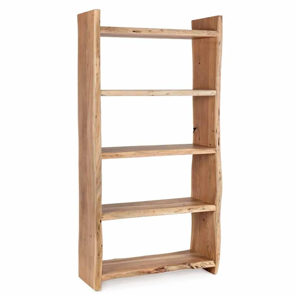 Viadurini Living Moderne Design Bücherregale-Modernes Boden Bücherregal aus Akazienholz mit 5 Regalen Homemotion - Lauro