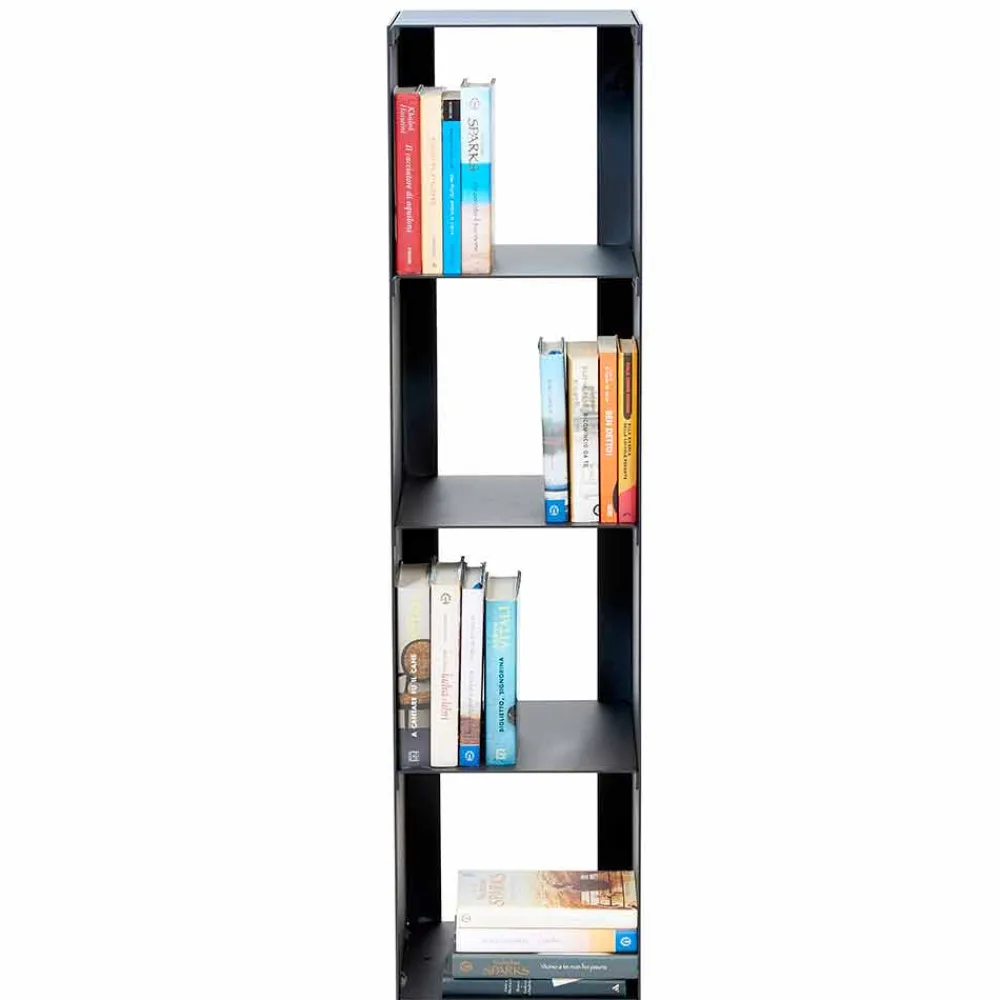 Viadurini Fire Design Moderne Design Bücherregale-Modernes Boden Bücherregal in Schwarz, Rot, Weiß, Grau Eisen Made in Italy - Cauro