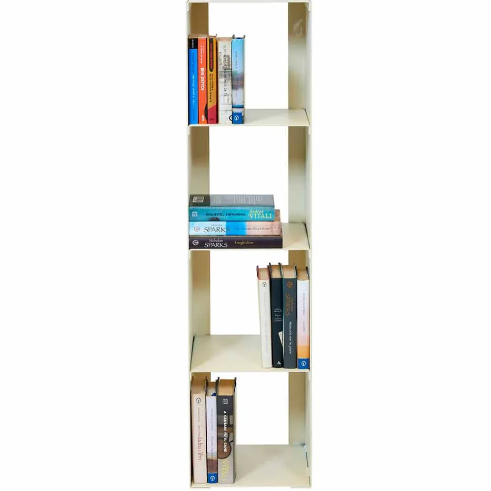 Viadurini Fire Design Moderne Design Bücherregale-Modernes Boden Bücherregal in Schwarz, Rot, Weiß, Grau Eisen Made in Italy - Cauro