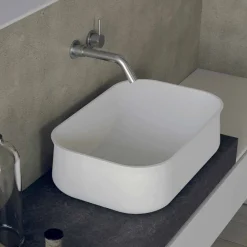 Viadurini Bathroom Harzwaschbecken-Modernes Design Arbeitsplatte Rechteckiges weißes Badezimmerwaschbecken - Tulyp2