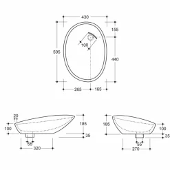 Viadurini Bathroom Farbige Waschbecken-Modernes Design Aufsatzwaschbecken, Keramik-silver, made Italy Glossy