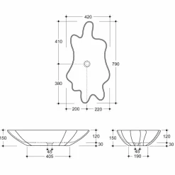 Viadurini Bathroom Farbige Waschbecken-Modernes Design Aufsatzwaschbecken, schwarze Keramik made Italy Rayan