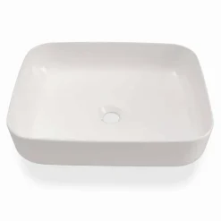 Viadurini Bathroom Keramikwaschbecken-Modernes Design Aufsatzwaschbecken aus weißer Keramik Made in Italy - Turku