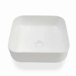 Viadurini Bathroom Keramikwaschbecken-Modernes Design Aufsatzwaschbecken aus weißer Keramik Made in Italy - Turku