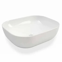 Viadurini Bathroom Keramikwaschbecken-Modernes Design Aufsatzwaschbecken aus weißer Keramik Made in Italy - Turku