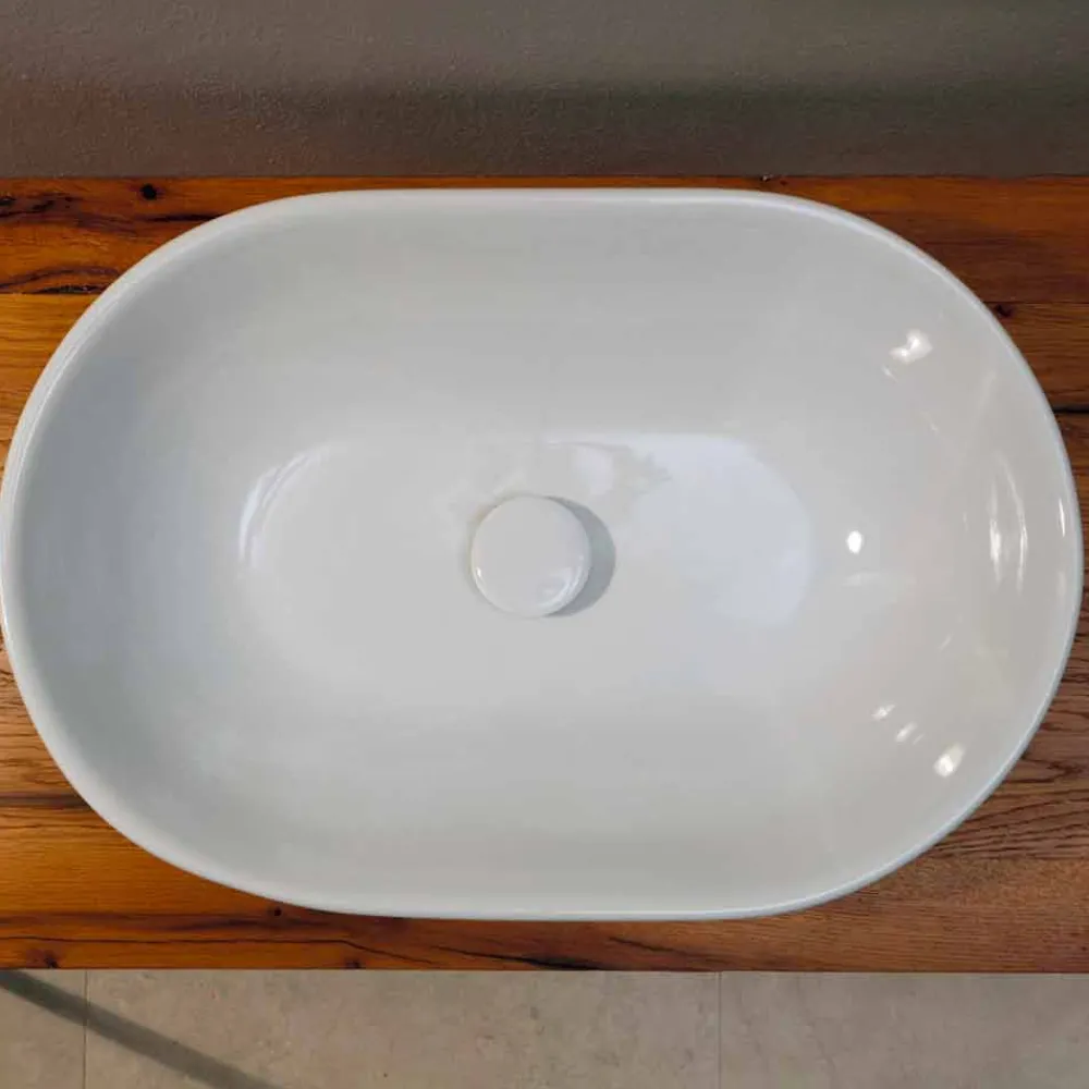 Viadurini Bathroom Keramikwaschbecken-Modernes Design Aufsatzwaschbecken aus Keramik made in Italy