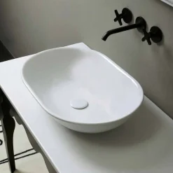 Viadurini Bathroom Keramikwaschbecken-Modernes Design Aufsatzwaschbecken aus Keramik made in Italy