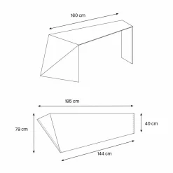 Viadurini Living Design Schreibtische-Modernes Design Büro Schreibtisch Extraleichtes Glas Made in Italy - Rosalia