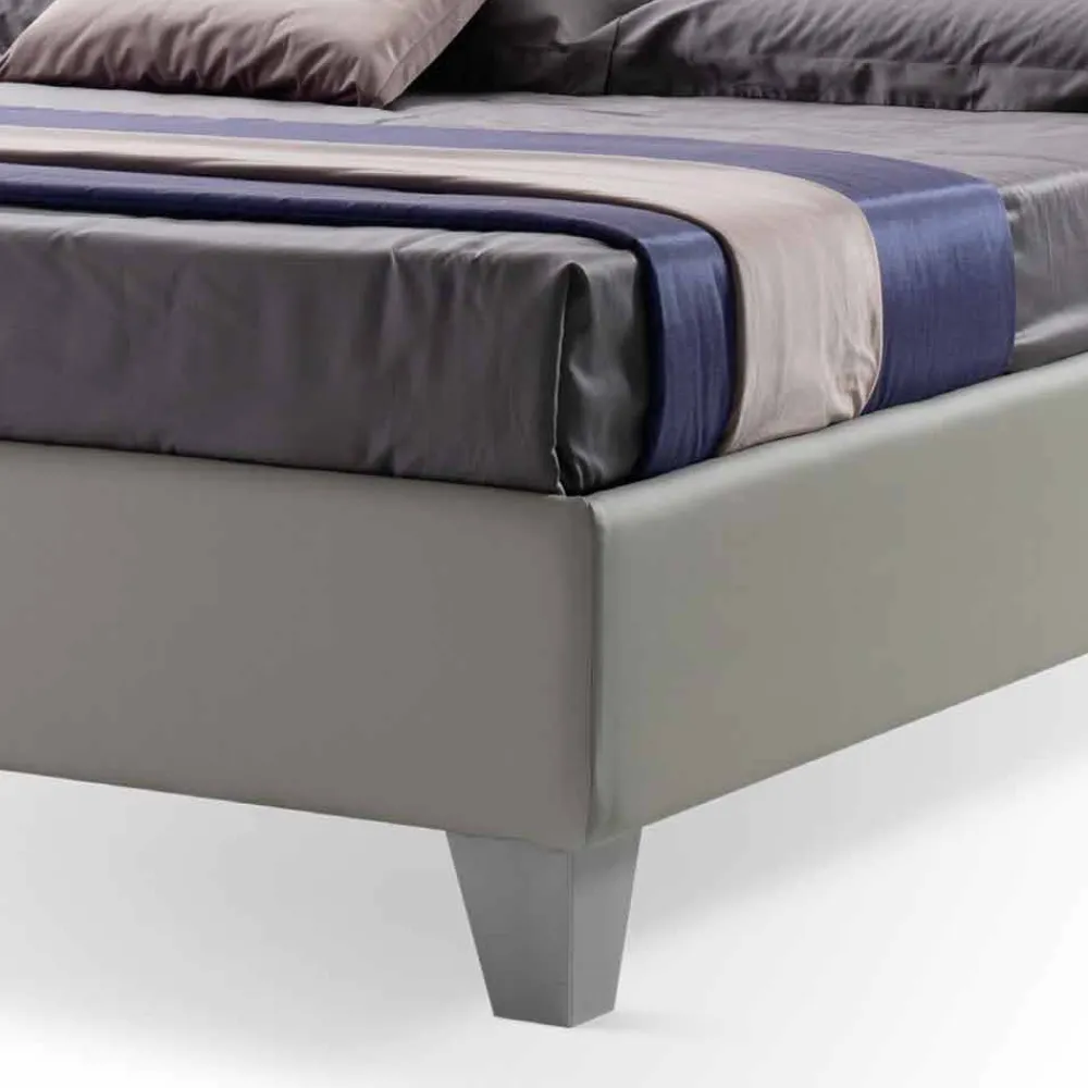 Viadurini Night Design Maßgeschneiderte Möbel|Polsterbetten-Modernes Design Doppelbett gepolstert mit Box Made in Italy - Ciottolino
