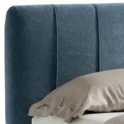 Viadurini Night Design Maßgeschneiderte Möbel|Polsterbetten-Modernes Design Doppelbett aus Made in Italy Stoff - Nives