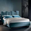Viadurini Night Design Polsterbetten-Modernes Design Doppelbett gepolstert blau oder grau Hochwertige - Kenzo