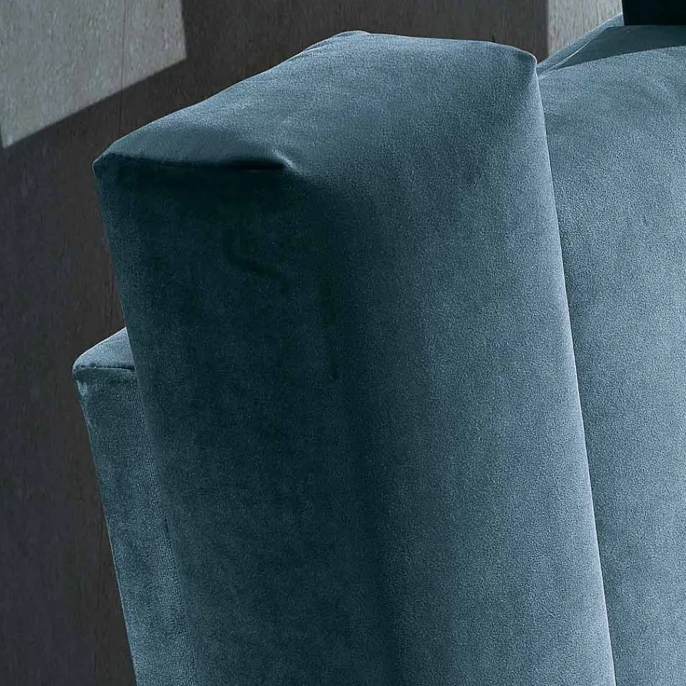 Viadurini Night Design Polsterbetten-Modernes Design Doppelbett gepolstert blau oder grau Hochwertige - Kenzo