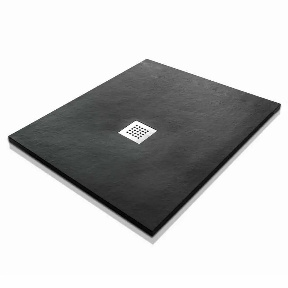 Viadurini Bathroom Rechteckige Duschwannen-Modernes Design Duschwanne in Harz Steineffekt 100x70 - Domio