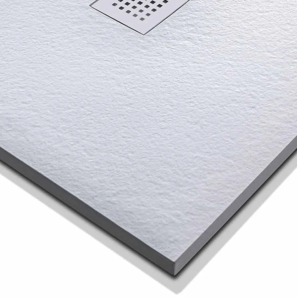 Viadurini Bathroom Rechteckige Duschwannen-Modernes Design Duschwanne in Harz Steineffekt 100x70 - Domio