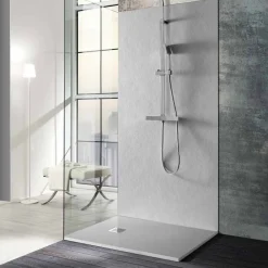 Viadurini Bathroom Rechteckige Duschwannen-Modernes Design Duschwanne in Harz Steineffekt 100x70 - Domio