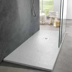 Viadurini Bathroom Rechteckige Duschwannen-Modernes Design Duschwanne 160x80 in Resin Slate Effect Finish - Sommo