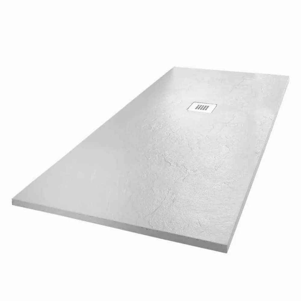 Viadurini Bathroom Rechteckige Duschwannen-Modernes Design Duschwanne 160x80 in Resin Slate Effect Finish - Sommo