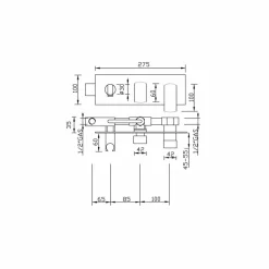 Viadurini Taps Duscharmaturen-Modernes Design Eingebauter Duschmischer aus Messing Made in Italy - Sika