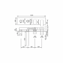 Viadurini Taps Badewannearmaturen-Modernes Design Eingebauter Bademischer aus Messing Made in Italy - Sika
