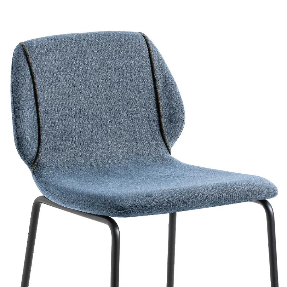 Viadurini Living Küchenhocker-Modernes Design Eleganter Wohnzimmerhocker aus Stoff mit Bordüre - Scarat