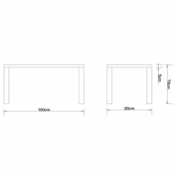 Viadurini Living Esstische Nach Mass|Esstische-Modernes Design Esstisch in Eiche massiv, L160xP90cm, Loran