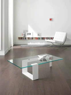 Viadurini Living Moderne Couchtische-Modernes Design extraleichter Couchtisch aus Glas Made in Italy - Scoby