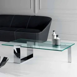 Viadurini Living Moderne Couchtische-Modernes Design extraleichter Couchtisch aus Glas Made in Italy - Scoby