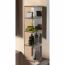 Viadurini Bathroom Badmöbel Hängend-Modernes Design 3-Fach-Speichereinheit, L180xH900 mm, Adelia