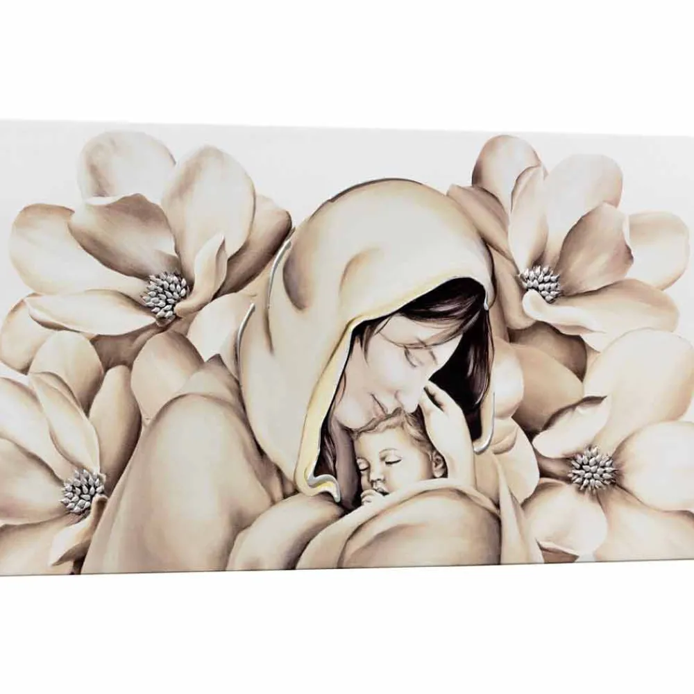 Viadurini Decor Religiöse Bilder-Modernes Design Gemälde in Relief auf Leinwand in Italien gefertigt Sole