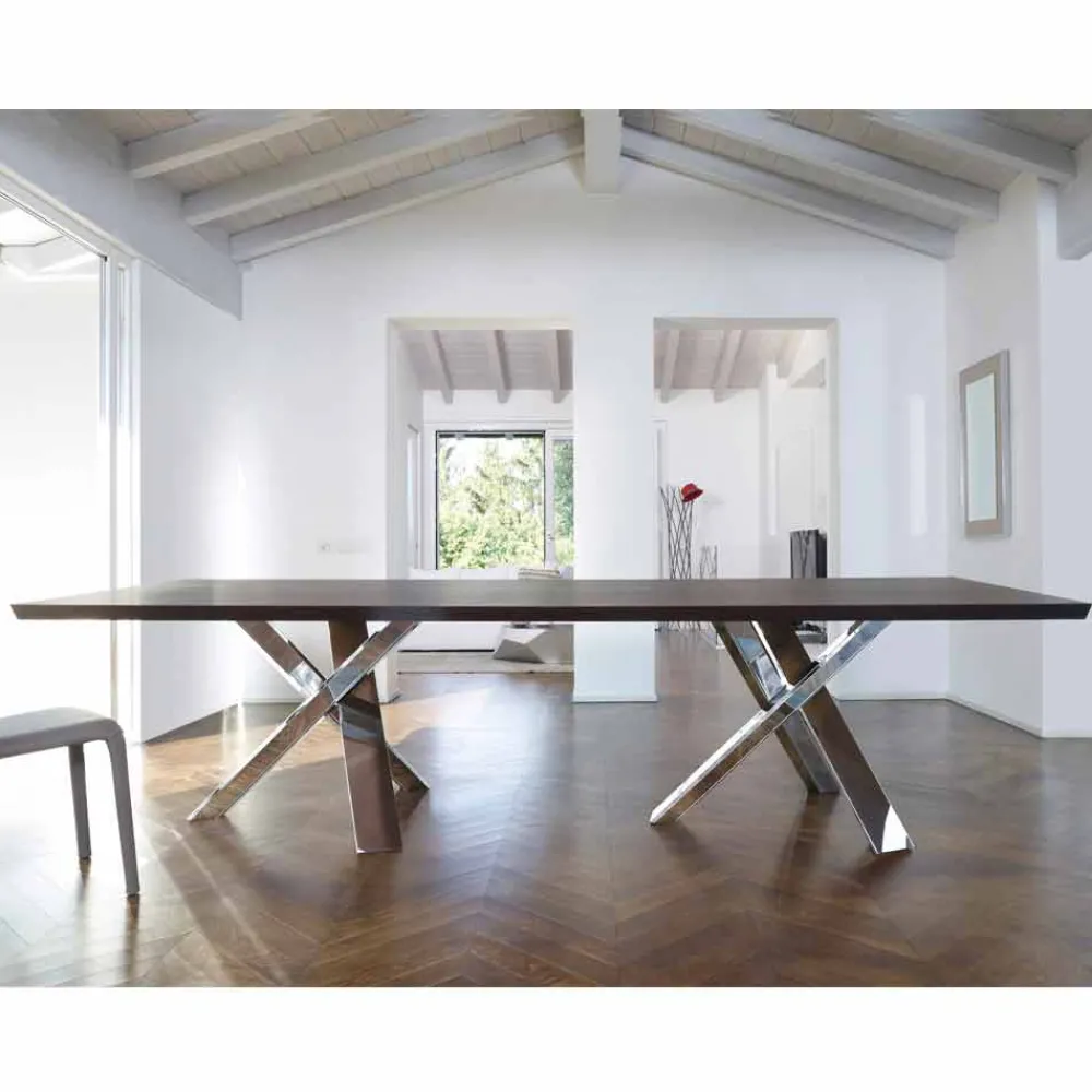 Viadurini Living Esstische Nach Mass|Esstische-Modernes Design Holztisch 270x120 cm made in Italy Tree