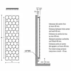 Viadurini Radiators Heizkörper Hydraulisch-Modernes Design Kühler in Stahl Vertikales Design 834 Watt - Honig