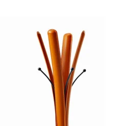 Viadurini Leather Garderobenständer-Modernes Design Kleiderbügel aus schwarzem Stahl mit Lederbezug - Natur