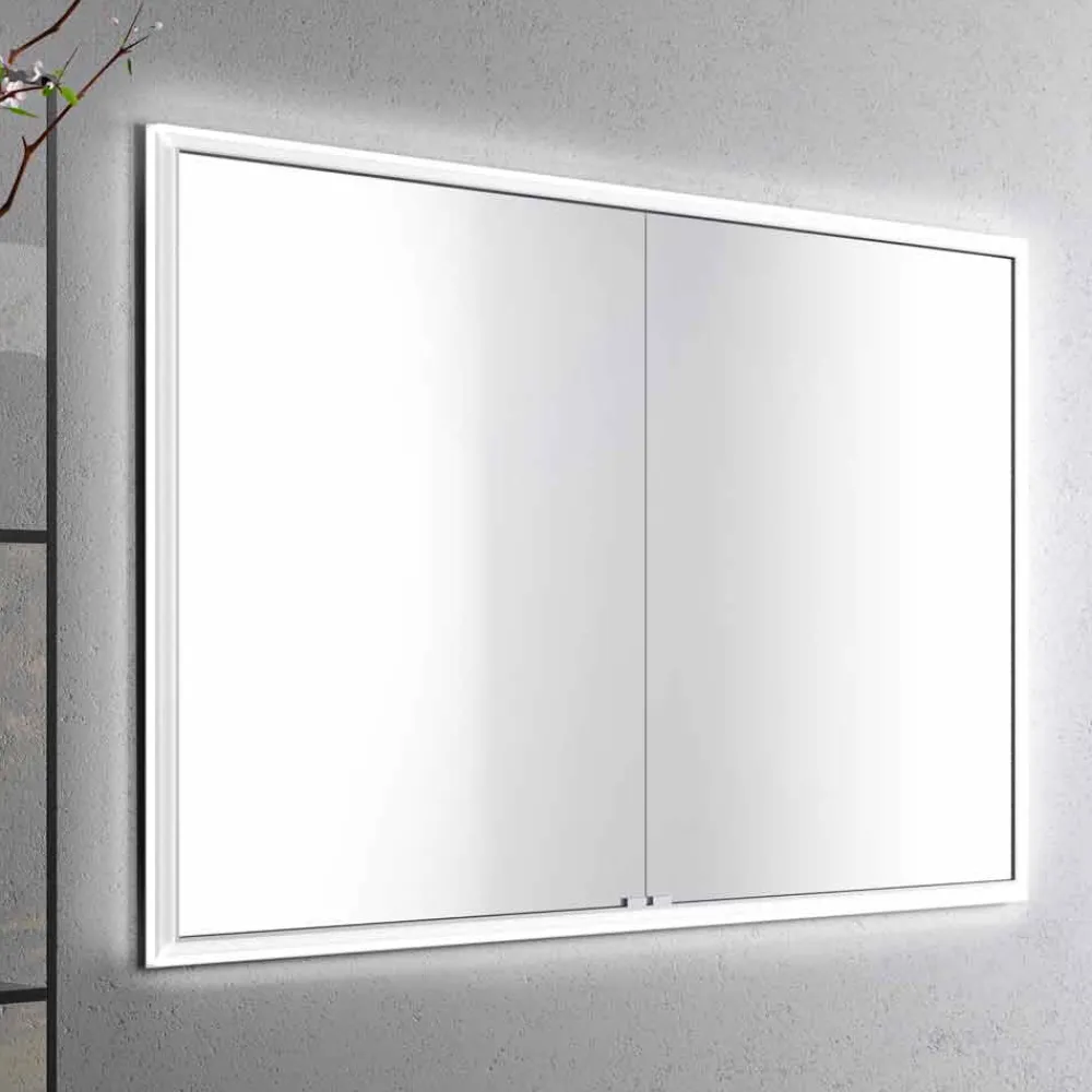 Viadurini Bathroom Badspiegel-Modernes Design LED-Einbau-Spiegel mit 2 Türen, Adele