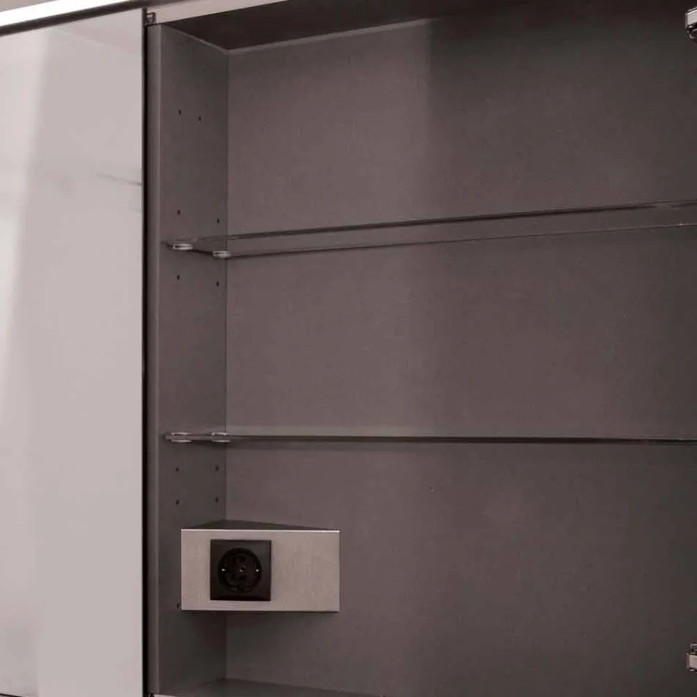 Viadurini Bathroom Badspiegel-Modernes Design LED-Einbau-Spiegel mit 2 Türen, Adele