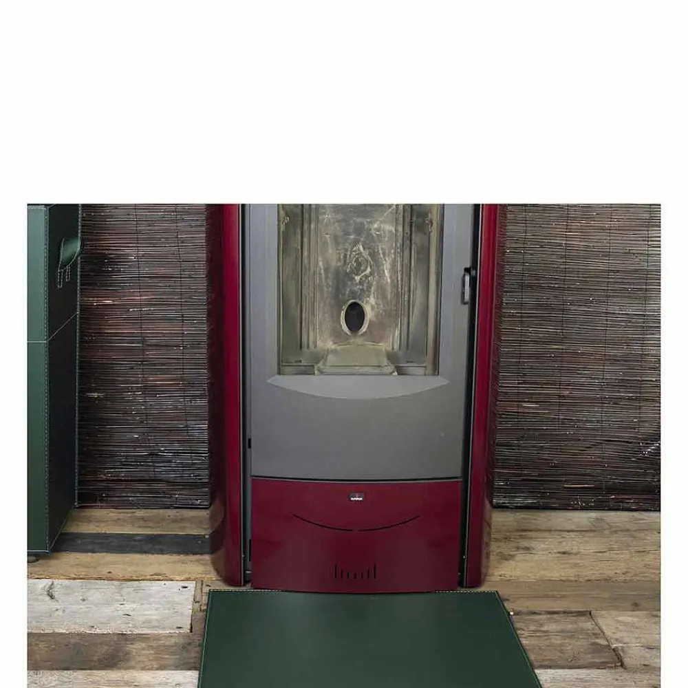 Viadurini Leather Kaminbesteck-Modernes Design Ledermatte für Kamin / Herd Virgilio Made in Italy