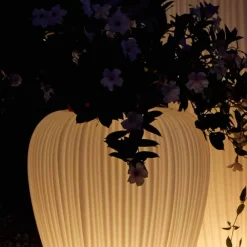 Myyour Gartenideen|Lichtmöbel-Modernes Design Leuchtende Außenvase aus Polyethylen, 2 Stück - Haut von