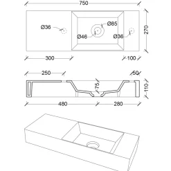 Viadurini Bathroom Keramikwaschbecken-Modernes Design Made in Italy Waschbecken aus weißer oder farbiger Keramik - Act