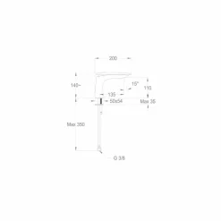 Viadurini Taps Waschbeckenarmaturen-Modernes Design Messing Waschtischmischer Made in Italy - Miriade