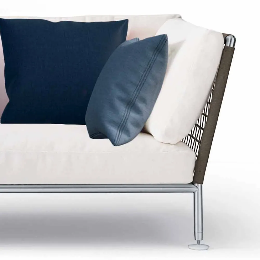 Viadurini in the Garden Gartensofas-Modernes Design Outdoor-Ecksofa in Taubengrau oder Weiß - Ontario3