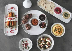 Viadurini Kitchen Geschirr Teller-Modernes Design Porzellan Aperitif Teller Set 8 Stück - Galatino