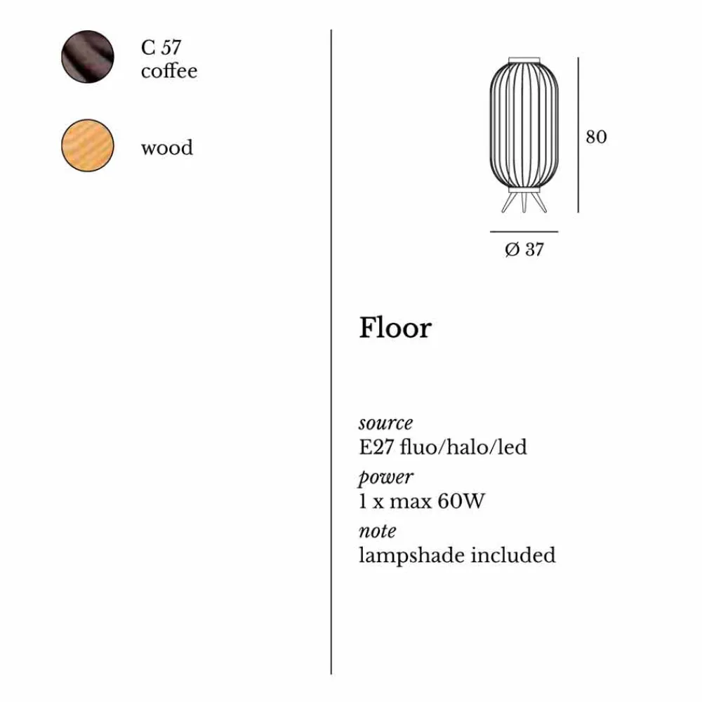 Viadurini Lighting Designer Stehlampen-Modernes Design Stehlampe aus Stahl Durchmesser 37xH80 cm Fanny