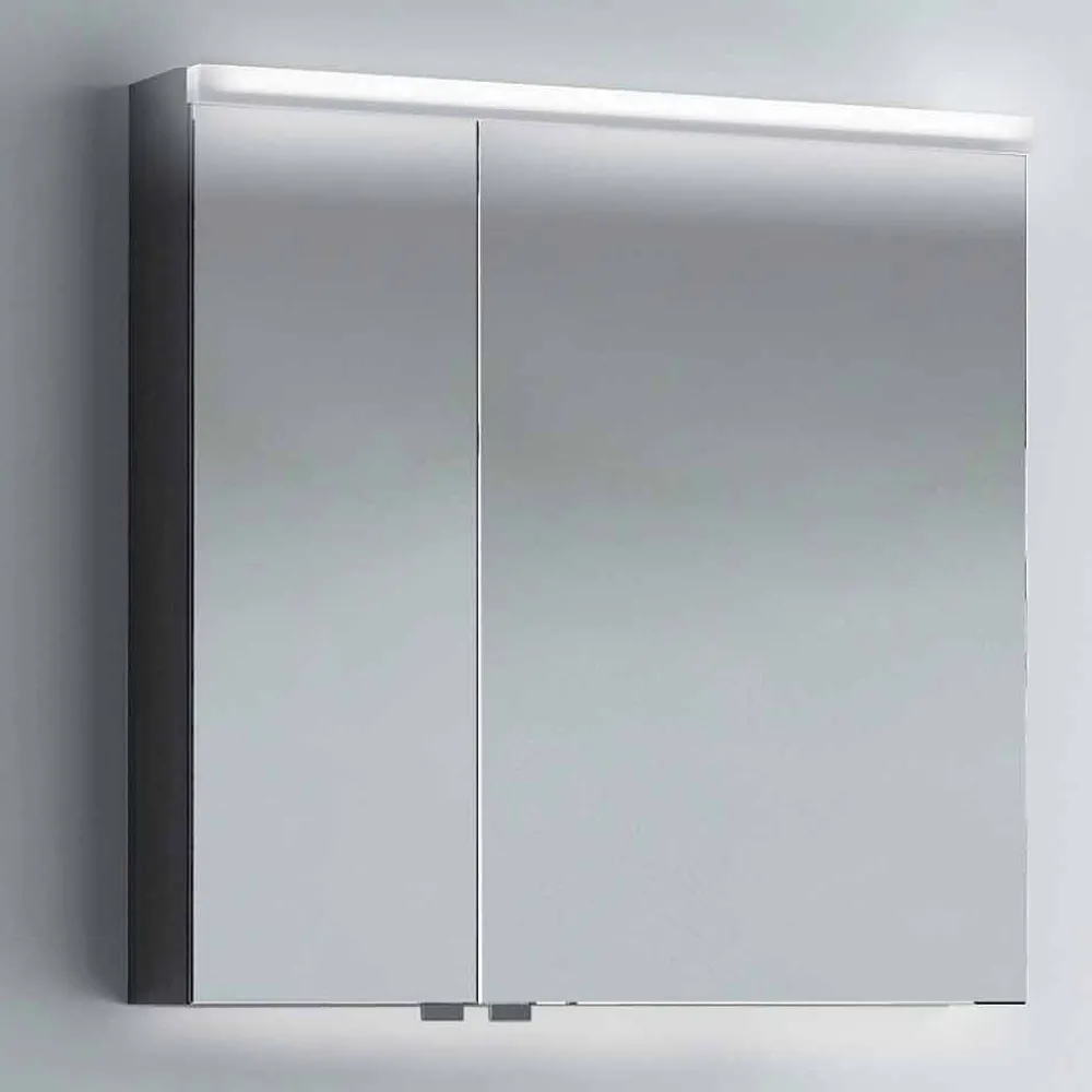 Viadurini Bathroom Badspiegel-Modernes Design 2-türiger Spiegel, LED-Beleuchtung, Carol