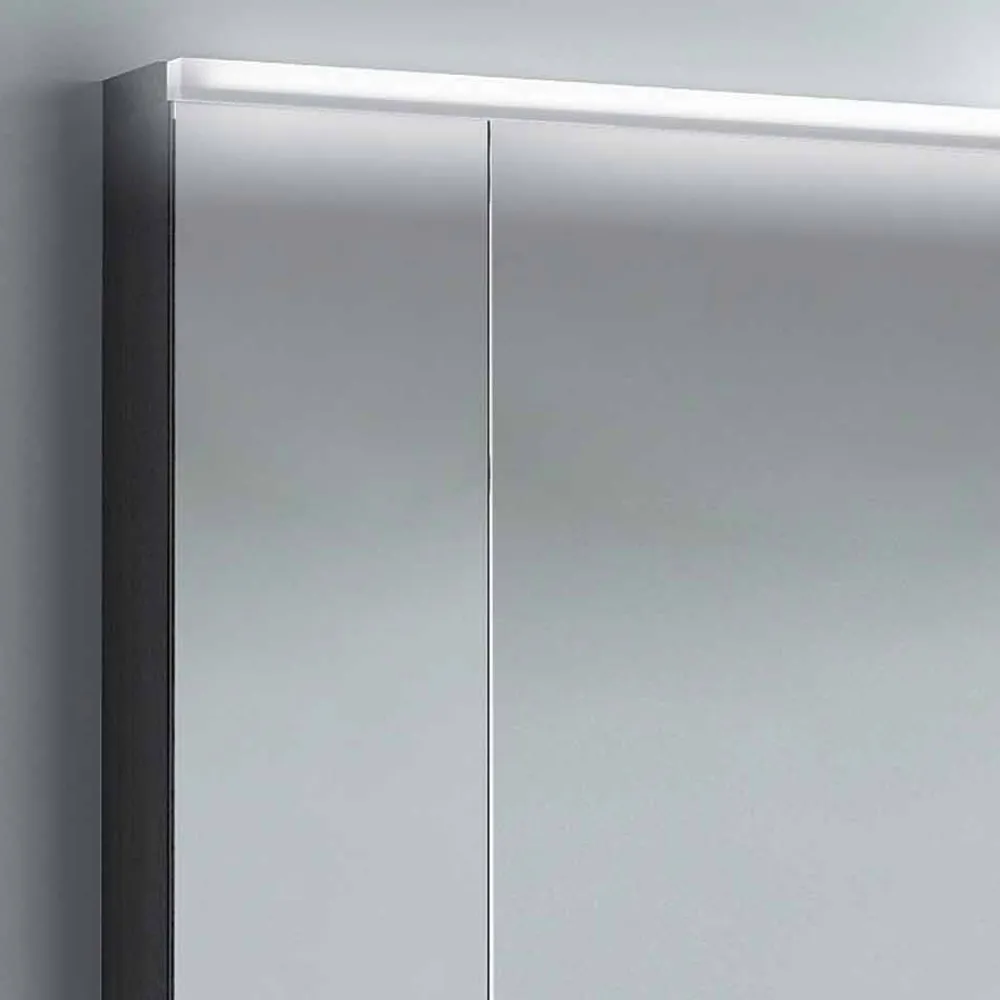 Viadurini Bathroom Badspiegel-Modernes Design 2-türiger Spiegel, LED-Beleuchtung, Carol