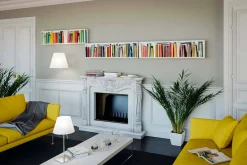 Viadurini Living Moderne Design Bücherregale-Modernes Design Wand Bücherregal aus Weißmetall Made in Italy - Bolivia