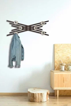 Viadurini Decor Wandgarderobe-Modernes Design Wandgarderobe aus farbig lackiertem Holz - Picassino