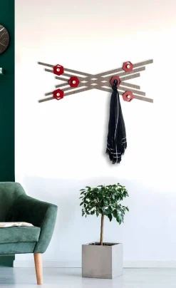 Viadurini Decor Wandgarderobe-Modernes Design Wandgarderobe aus farbig lackiertem Holz - Picassino