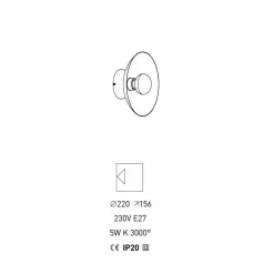 Viadurini Lighting Moderne Wandleuchten-Modernes Design Wandleuchte aus Metall mit Golddekoration Made in Italy - Valta