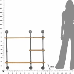 Viadurini Living Wandregale-Modernes Design Wandregal im Industriestil aus Eisen und Holz - Katrine